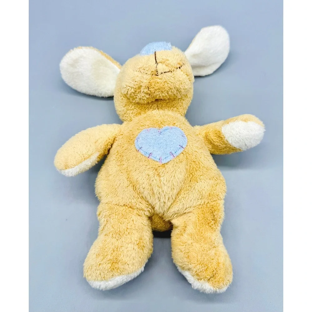 Ty Pluffies HuggyPup Dog‎ Rattle Plush Stuffed Animal Toy Blue Heart